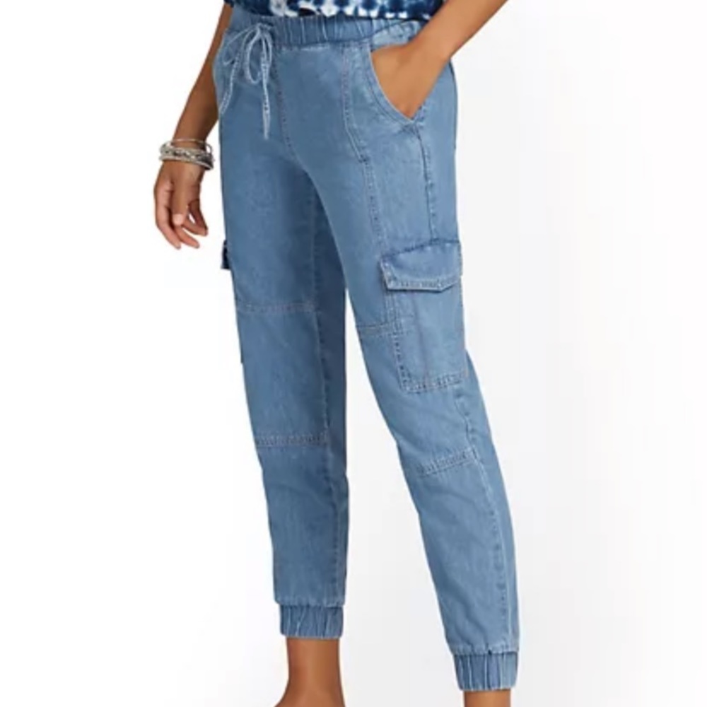 Denim joggers